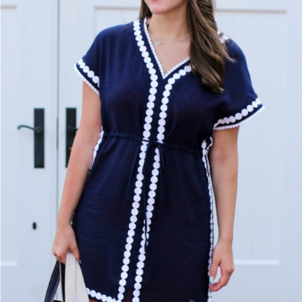 Vineyard Vines Navy and White Swim Cover-Up